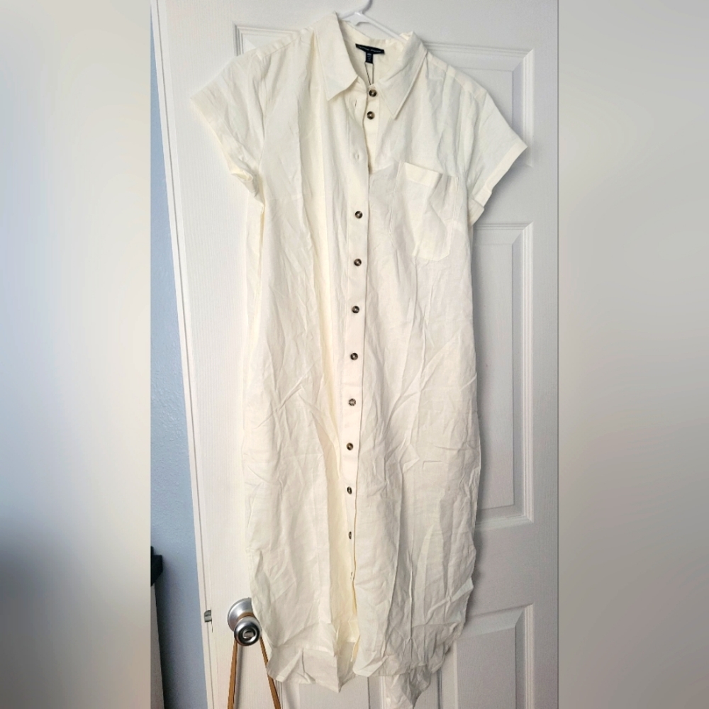 Universal Standard Dune Linen Shirt Dress